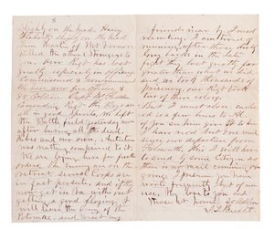 Battle Report Letter by G. L. Brehct by American School