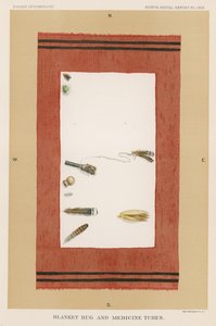 Blanket Rug and Medicine Tubes by American School