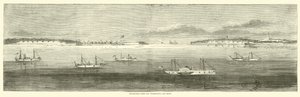 Blockading Fleet off Wilmington, Old Inlet, October 1864 by American School