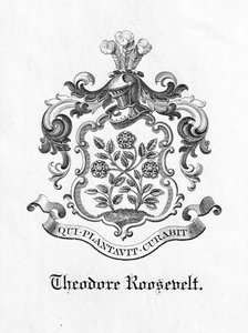 Bookplate of President Theodore Roosevelt (1858-1919) by American School