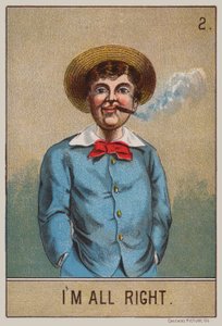 Boy smoking by American School