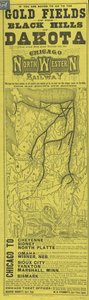 Broadside for the Chicago and North Western Railway, printed by Rand McNally, c.1870 by American School