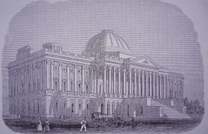 Capitol Building, Washington DC, USA, c.1848 (engraving)