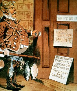Cartoon of President Chester A. Arthur from 