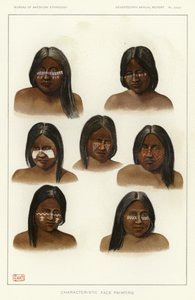 Characteristic Face Painting by American School