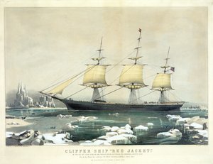 Clipper Ship Red Jacket in the Ice off Cape Horn, on Her Passage from Australia to Liverpool, August 1854
