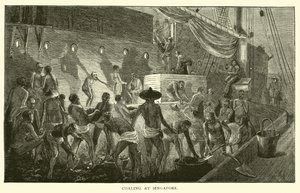 Coaling at Singapore by American School