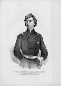 Col. Elmer E. Ellsworth: 1st Regt. New York Fire Zouaves, pub. by Currier & Ives, c.1862