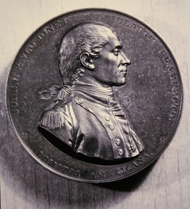 Commemorative medal of John Paul Jones, after a portrait by Jean-Antoine Houdon by American School