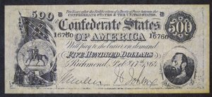 Confederate paper money by American School