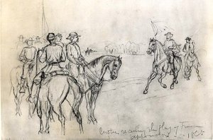 Custer receiving the Flag of Freedom, Appomattox, 1865