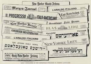 Daily Newspapers of the Metropolis published in Foreign Languages by American School