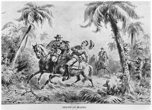 Death of Antonio Maceo (1845-96), Illustration from The Story of Cuba by Murat Halstead by American School