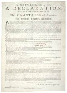 Declaration of Independence, Charleston, printed by Peter Timothy (1725-1782), c.2 August 1776 by American School