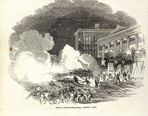 Demonstration at Jersey City in favour of the Annexation by the United States of Texas by American School