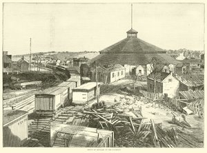 Depot of supplies on the railroad, October 1863 by American School