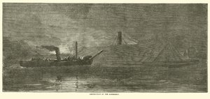 Destruction of the Albemarle, October 1864 by American School