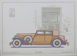 DuPont Motor Cars: Club Sedan, 1921 by American School