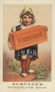 Dutch Girl Holding Giant Bar of Soap