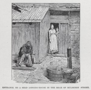 Entrance to a Shed Lodging-House in the Rear of Mulberry Street by American School