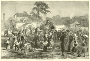 Exodus of Confederates from Atlanta, September 1864 by American School