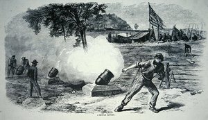 Federal Mortar Battery During the American Civil War by American School