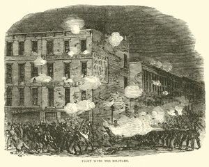 Fight with the Military, July 1863 by American School