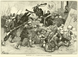 Fighting at a barricade in Valencia