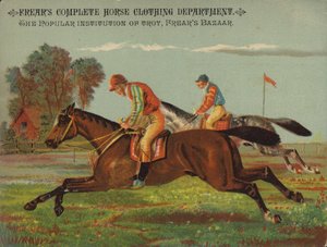 Galloping Horses with Jockeys
