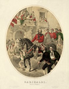 Garibaldi, Entry into Naples, 1860 by American School