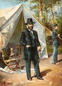 General Ulysses S. Grant Standing in Front of His Tent During the American Civil War, published 1892