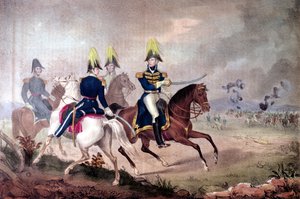 General William Henry Harrison & Staff at the Battle of the Thames in 1813 by American School