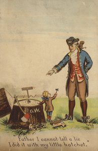 George Washington Confessing to His Father by American School