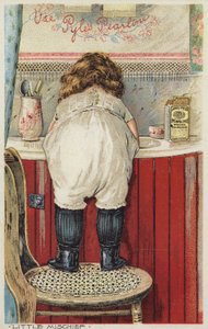 Girl Leaning Over Sink Little Mischief