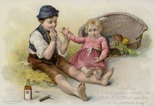 Girl with Sore Finger Crying by American School