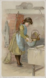 Girl Baking in Kitchen by American School
