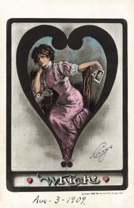 Girl considering the relative attractions of her lovers by American School
