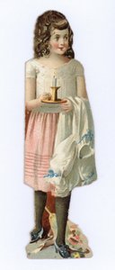 Girl with candle by American School