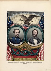 Grand banner of the radical democracy, for 1864, pub. by Currier & Ives, 1864