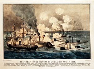 Great Naval Victory in Mobile Bay, Aug. 5th 1864 by American School