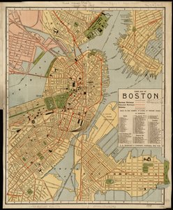 Guide Map of Boston by American School