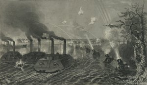 Gun and Mortar Boats on the Mississippi, c.1878 by American School