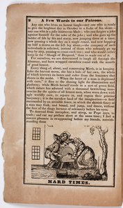 Hard Times, Page 2 from The American Comic Almanac for 1838 by American School
