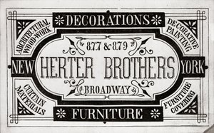 Herter Brothers, Decorations, Furniture, 877 & 879 Broadway, New York by American School