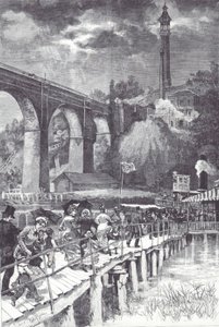 High Bridge across Harlem River, carrying fresh water from Westchester County to Central Park reservoir by American School