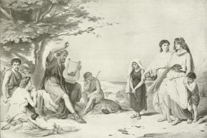 Homer reciting the Iliad by American School