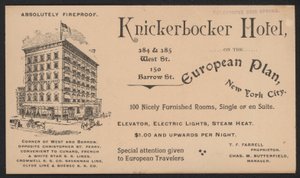 Hotel Trade Card by American School