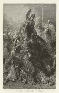 Hunyady in Battle with the Turks by American School