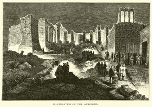 Illumination of the Acropolis by American School