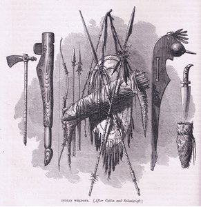 Indian weapons, illustration from Cassell